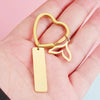 1 Piece IG Style Simple Style Customization Laser Engraving Fish Tail Stainless Steel Polishing Plating 18K Gold Plated Bag Pendant Keychain