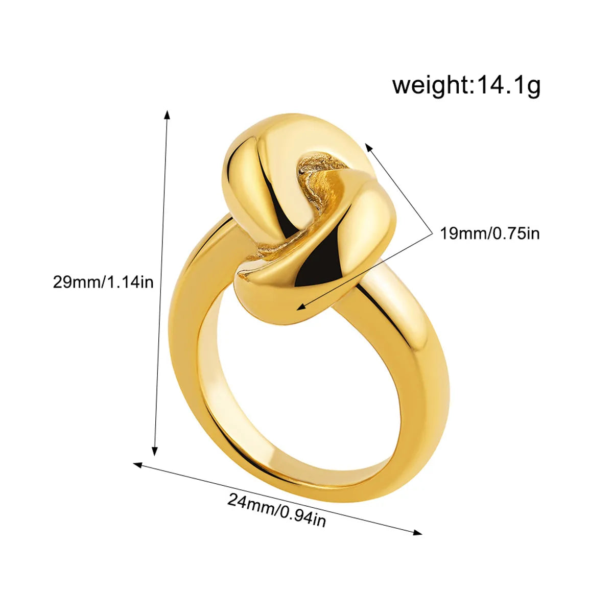 IG Style Simple Style Geometric Alloy Titanium Steel Plating Women'S Open Rings