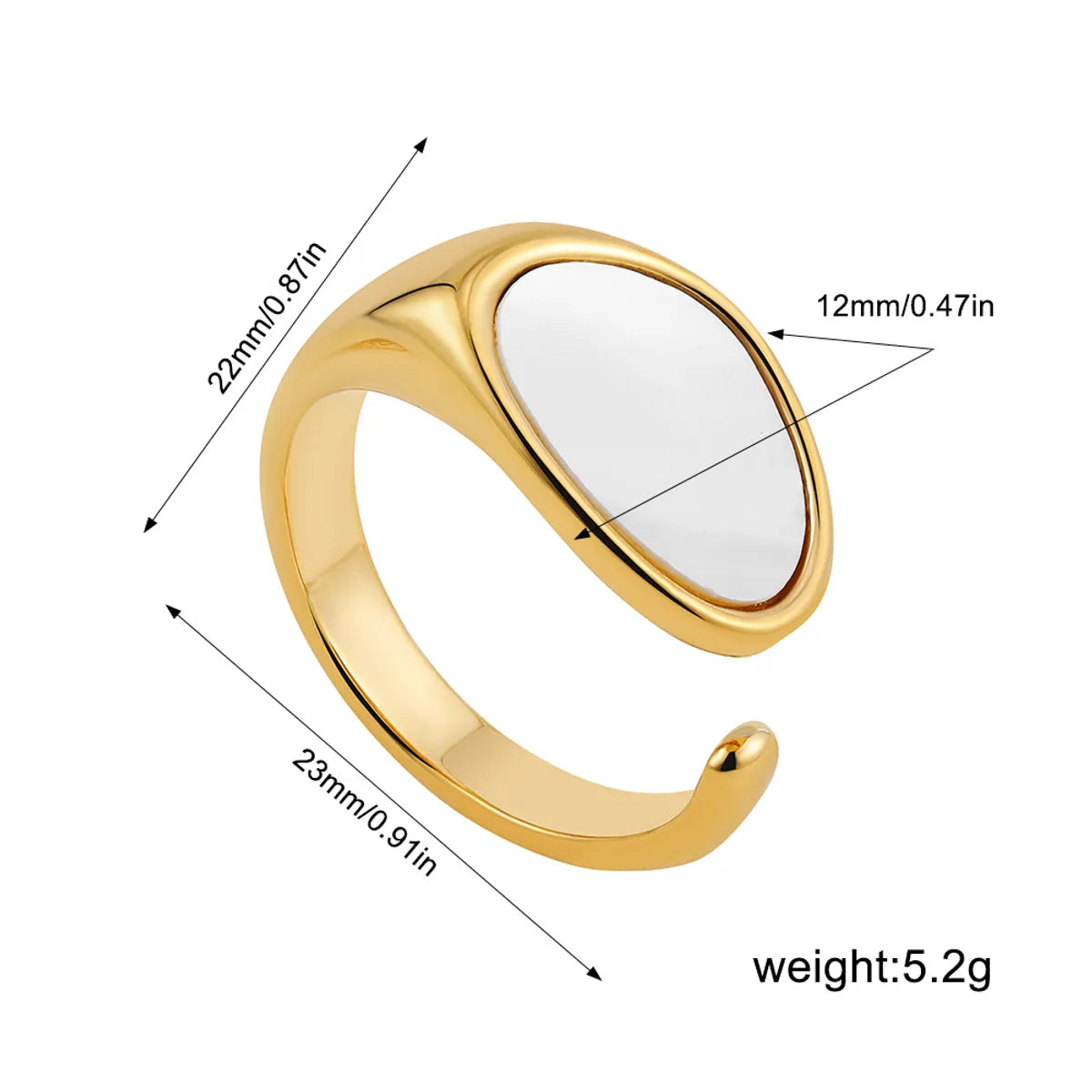 IG Style Simple Style Geometric Alloy Titanium Steel Plating Women'S Open Rings