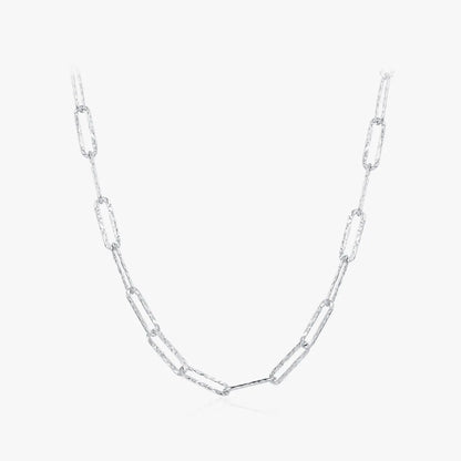 Ig Style Simple Style Geometric Solid Color Sterling Silver Plating Rhodium Plated Necklace