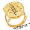 Wholesale Jewelry IG Style Simple Style Geometric 304 Stainless Steel 18K Gold Plated Plating Open Rings