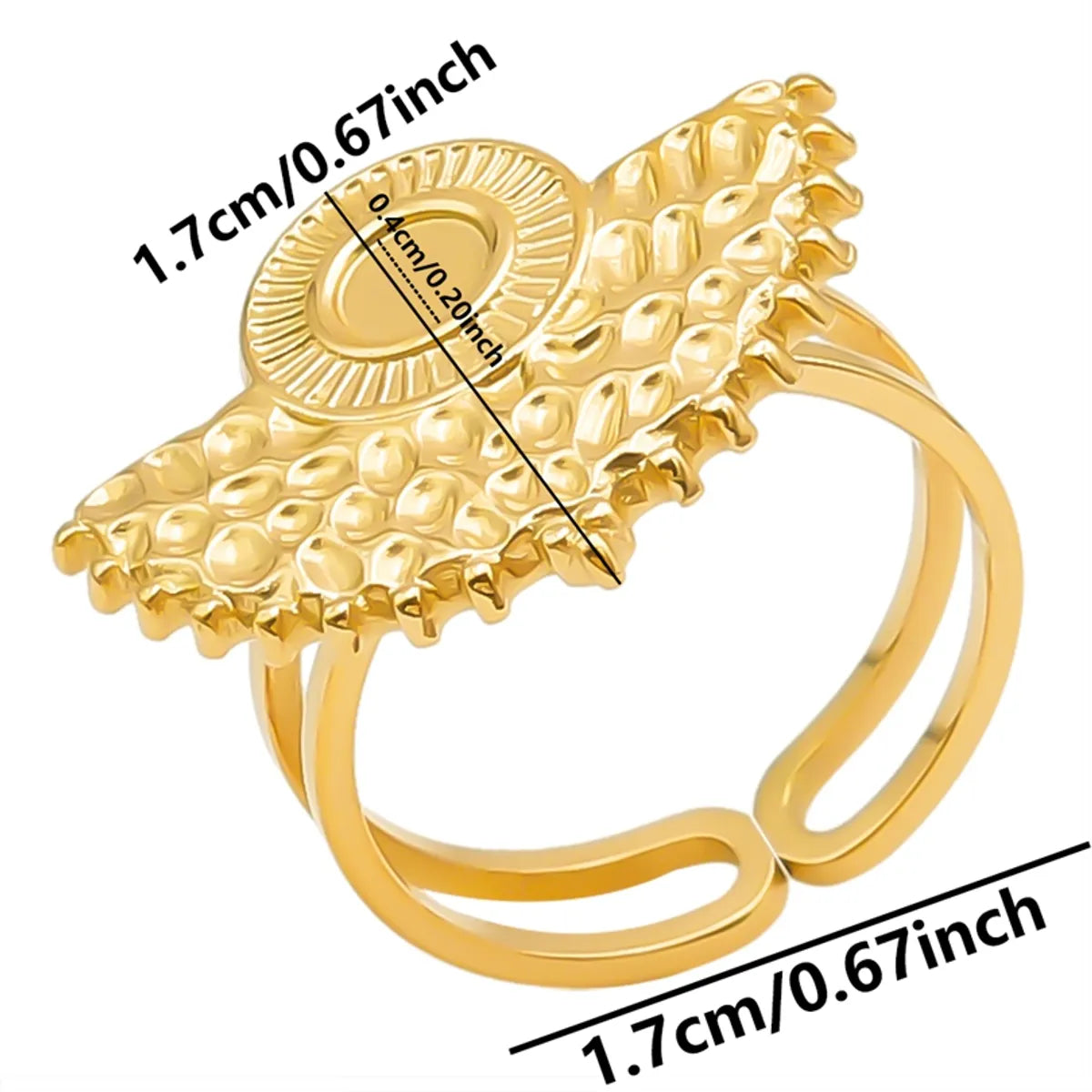 Wholesale Jewelry IG Style Simple Style Geometric 304 Stainless Steel 18K Gold Plated Plating Open Rings