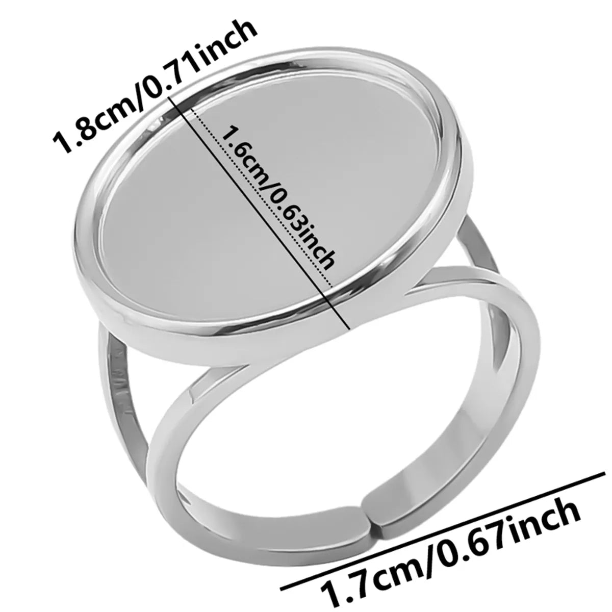 Wholesale Jewelry IG Style Simple Style Geometric 304 Stainless Steel 18K Gold Plated Plating Open Rings