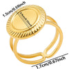 Wholesale Jewelry IG Style Simple Style Geometric 304 Stainless Steel 18K Gold Plated Plating Open Rings