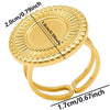 Wholesale Jewelry IG Style Simple Style Geometric 304 Stainless Steel 18K Gold Plated Plating Open Rings