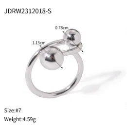 Wholesale Jewelry IG Style Simple Style Geometric 304 Stainless Steel Plating Rings