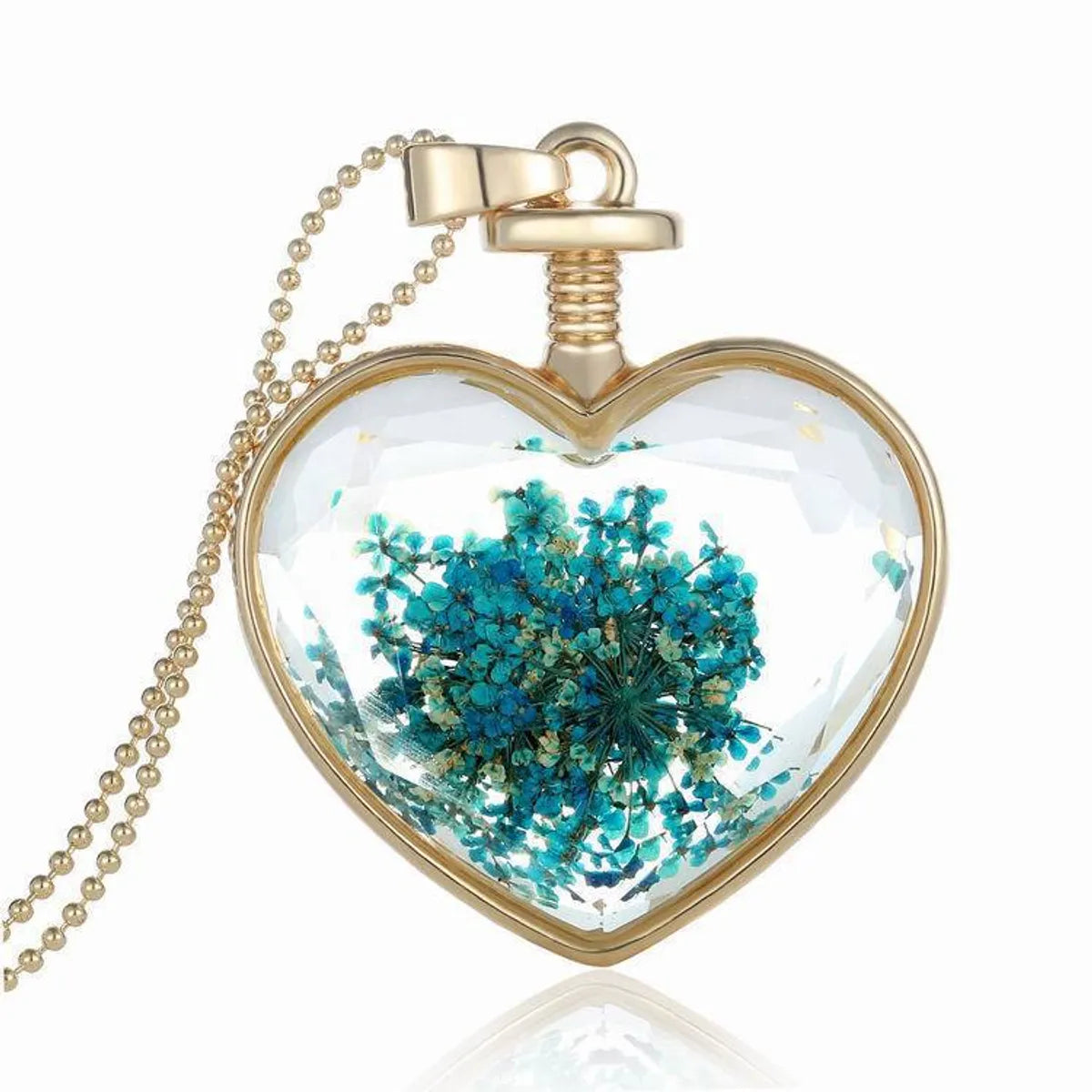 Ig Style Simple Style Heart Shape Alloy Plating Inlay Artificial Crystal Women'S Pendant Necklace