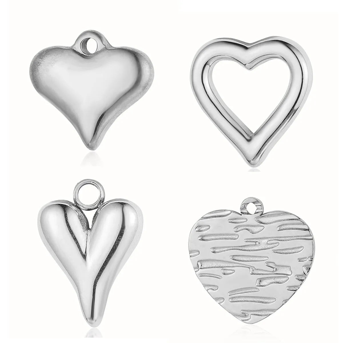 Ig Style Simple Style Heart Shape Eye Key Stainless Steel Plating Inlay Zircon Charms Jewelry Accessories