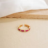 Ig Style Simple Style Heart Shape Flower Copper Gold Plated Zircon Open Rings In Bulk