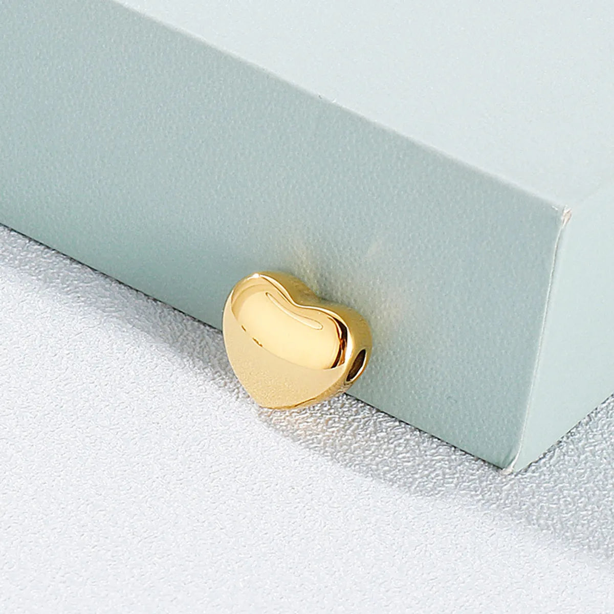 1 Piece 10 * 12mm Stainless Steel 18K Gold Plated Heart Shape Polished Beads