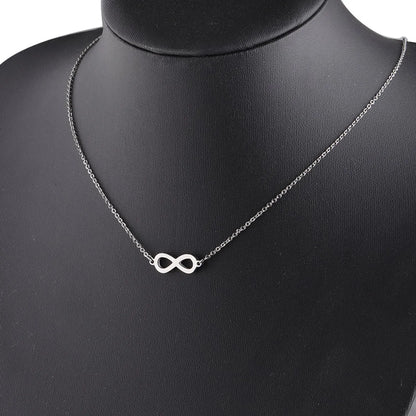 IG Style Simple Style Infinity 304 Stainless Steel Plating Hollow Out None 18K Gold Plated Women'S Necklace