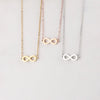 IG Style Simple Style Infinity 304 Stainless Steel Plating Hollow Out None 18K Gold Plated Women'S Necklace