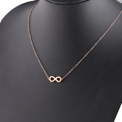 IG Style Simple Style Infinity 304 Stainless Steel Plating Hollow Out None 18K Gold Plated Women'S Necklace