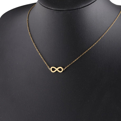 IG Style Simple Style Infinity 304 Stainless Steel Plating Hollow Out None 18K Gold Plated Women'S Necklace