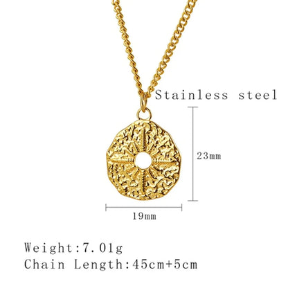 Ig Style Simple Style Irregular Star Stainless Steel Plating Hollow Out 18k Gold Plated Pendant Necklace