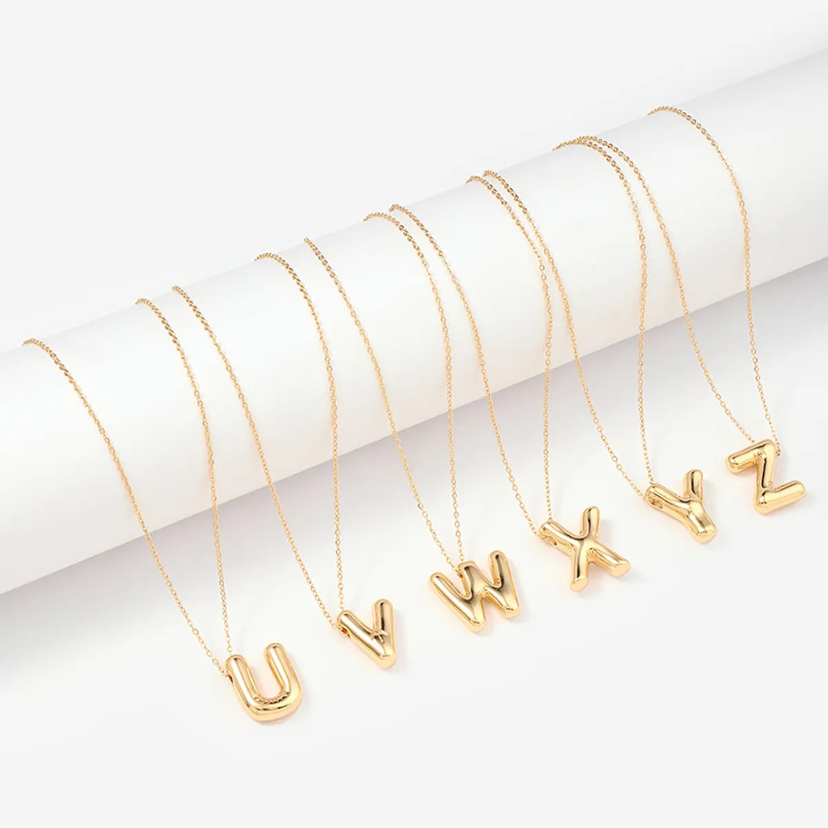 Ig Style Simple Style Letter Stainless Steel Copper Polishing Plating 18k Gold Plated Pendant Necklace