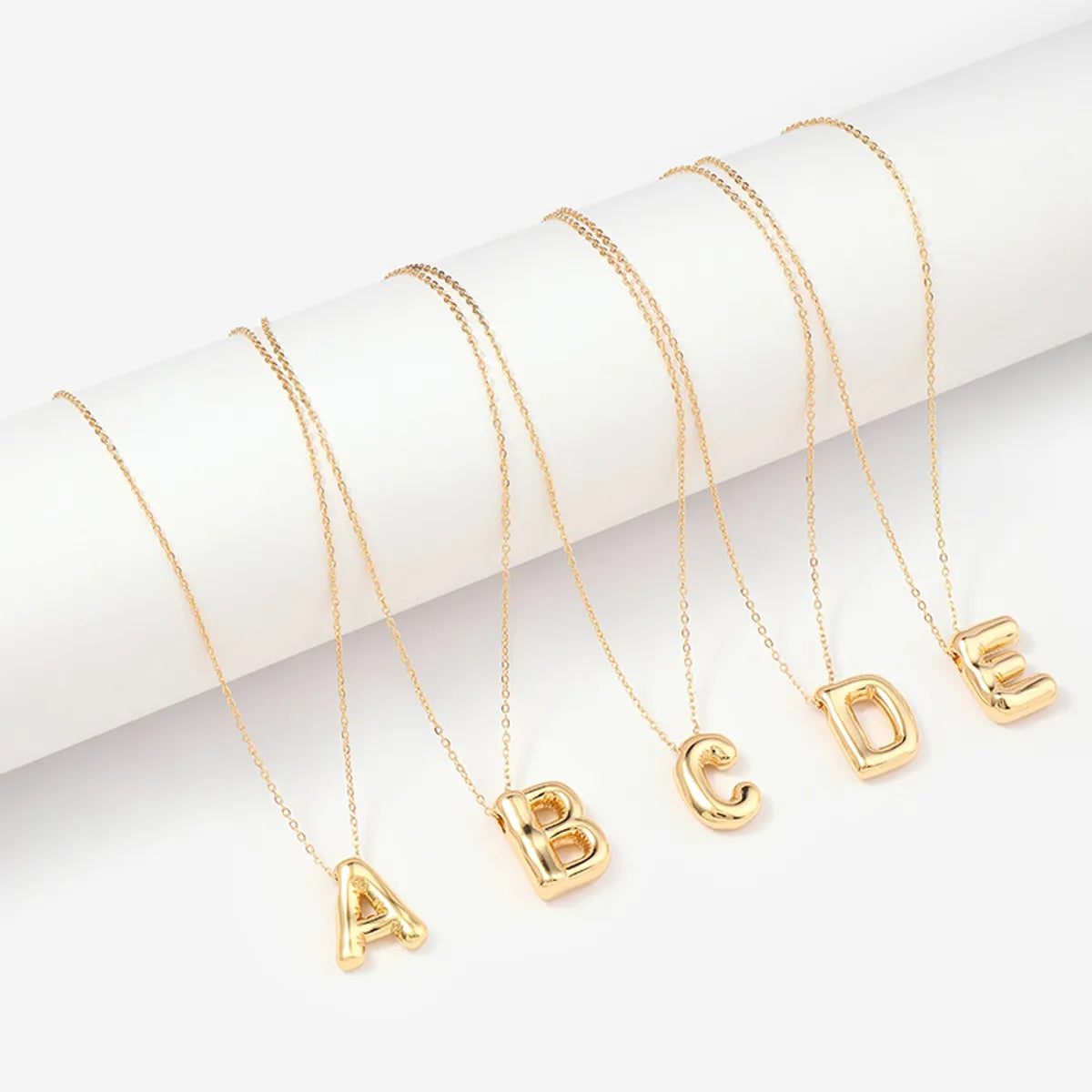 Ig Style Simple Style Letter Stainless Steel Copper Polishing Plating 18k Gold Plated Pendant Necklace