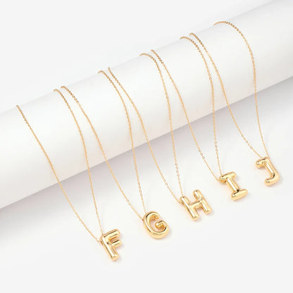 Ig Style Simple Style Letter Stainless Steel Copper Polishing Plating 18k Gold Plated Pendant Necklace