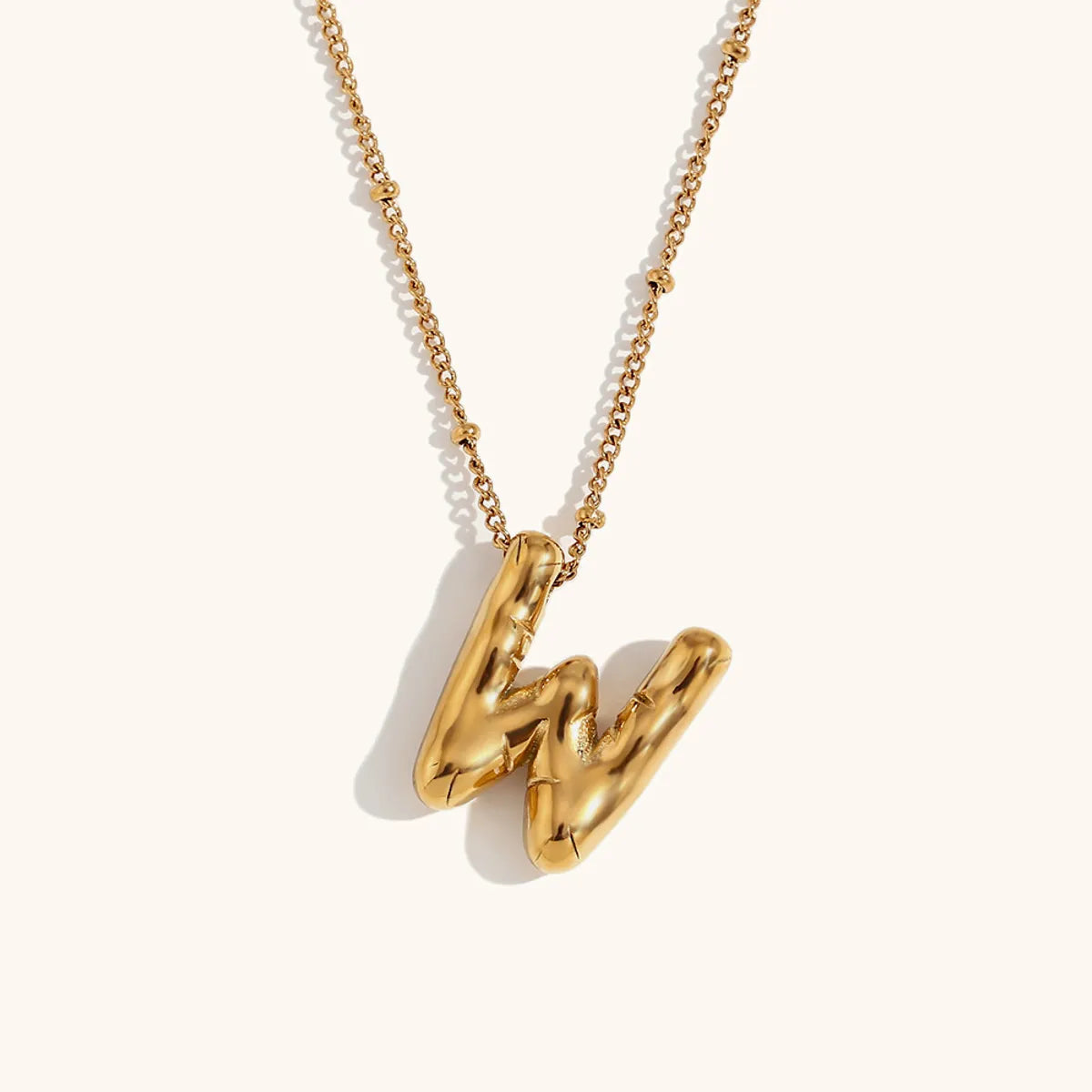 Ig Style Simple Style Letter Stainless Steel Plating 18k Gold Plated Pendant Necklace