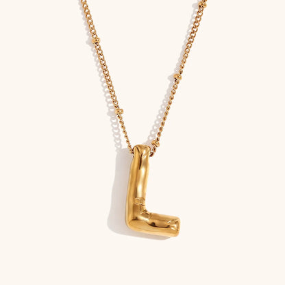 Ig Style Simple Style Letter Stainless Steel Plating 18k Gold Plated Pendant Necklace