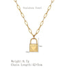 Ig Style Simple Style Lock Stainless Steel Plating 18k Gold Plated Pendant Necklace