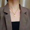Ig Style Simple Style Lock Stainless Steel Plating 18k Gold Plated Pendant Necklace
