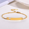 Ig Style Simple Style Rectangle Stainless Steel Polishing Plating 18k Gold Plated Bracelets