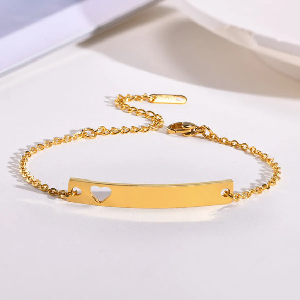 Ig Style Simple Style Rectangle Stainless Steel Polishing Plating 18k Gold Plated Bracelets