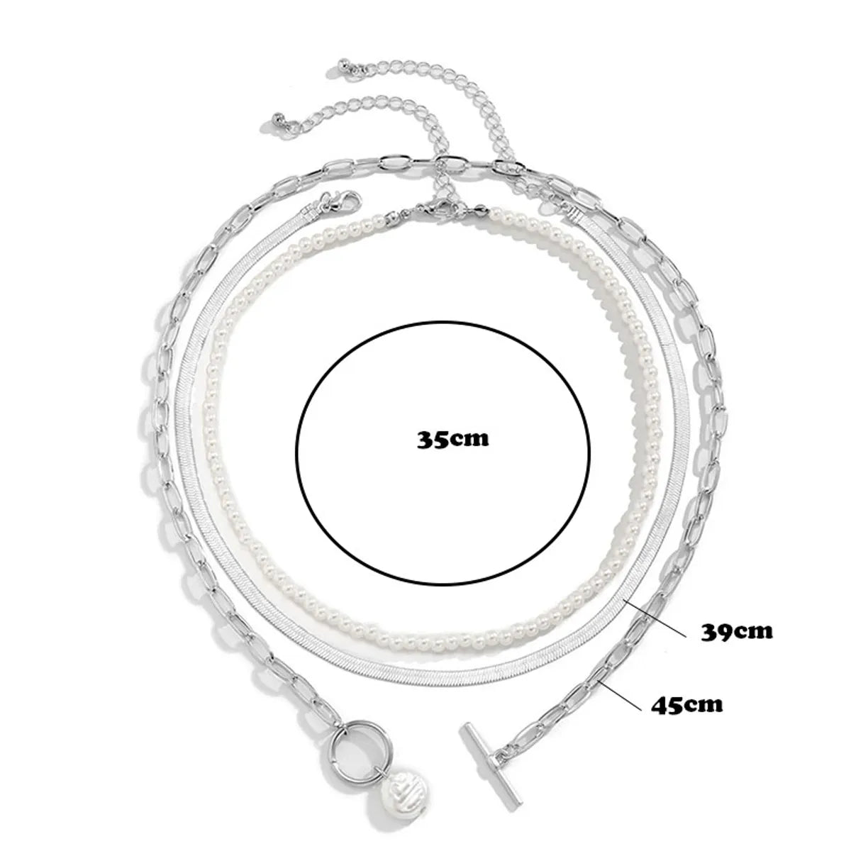 Ig Style Simple Style Round Alloy Plastic Wholesale Necklace