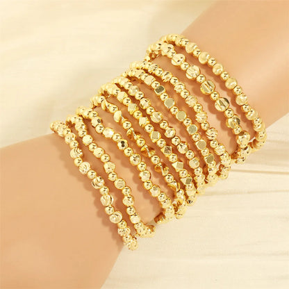 Ig Style Simple Style Round Copper Plating 18k Gold Plated Bracelets