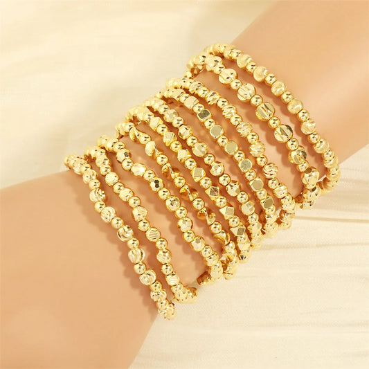 Ig Style Simple Style Round Copper Plating 18k Gold Plated Bracelets