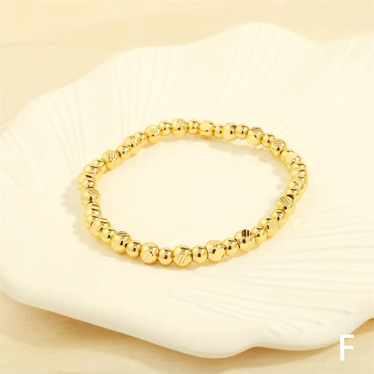 Ig Style Simple Style Round Copper Plating 18k Gold Plated Bracelets