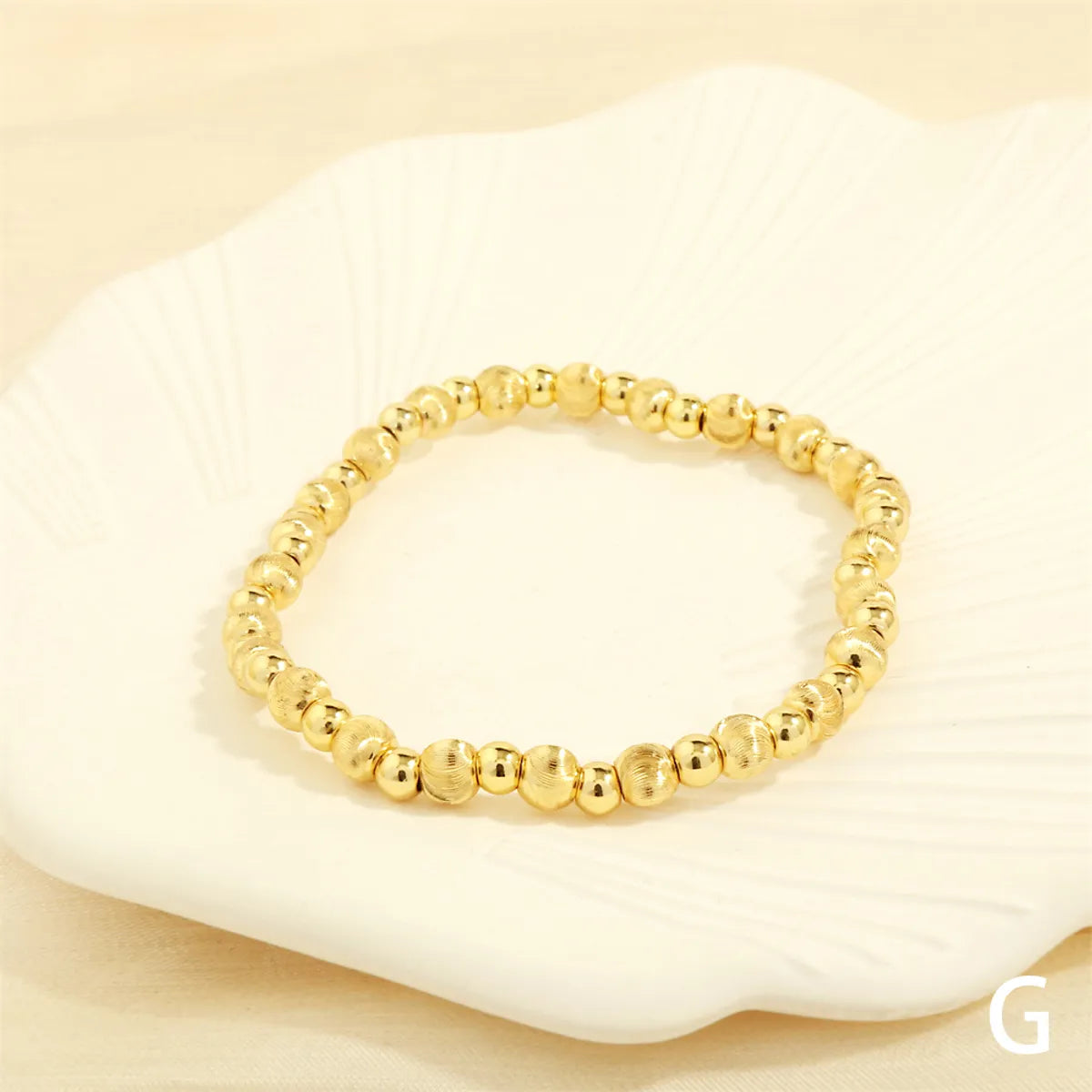 Ig Style Simple Style Round Copper Plating 18k Gold Plated Bracelets