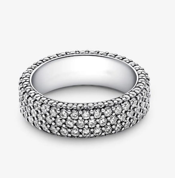 Ig Style Simple Style Round Flower Sterling Silver Zircon Rings In Bulk