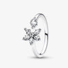 Ig Style Simple Style Round Flower Sterling Silver Zircon Rings In Bulk