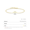 Ig Style Simple Style Round Sterling Silver Plating Hollow Out Inlay Zircon Rhodium Plated Bracelets