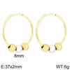 Wholesale Jewelry IG Style Simple Style Round Titanium Steel 18K Gold Plated Pearl Plating Rings Bracelets Earrings