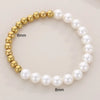 Wholesale Jewelry IG Style Simple Style Round Titanium Steel 18K Gold Plated Pearl Plating Rings Bracelets Earrings