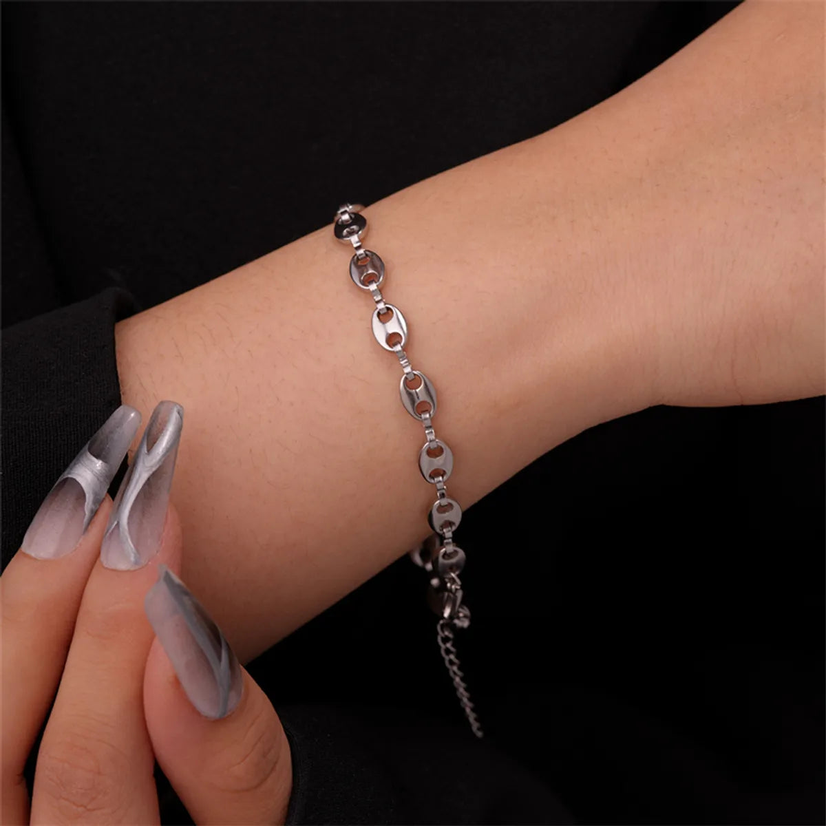 Ig Style Simple Style Solid Color Copper White Gold Plated Gold Plated Bracelets In Bulk