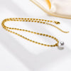 Ig Style Simple Style Solid Color Stainless Steel Plating 18k Gold Plated Necklace