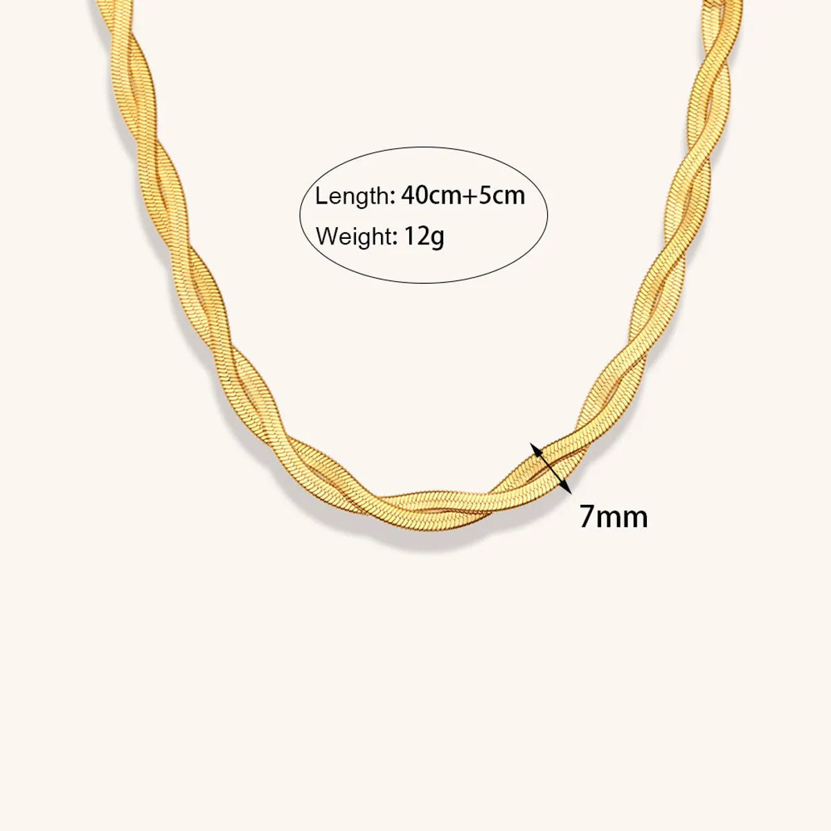 Ig Style Simple Style Solid Color Stainless Steel Plating 18k Gold Plated Necklace