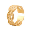 Ig Style Simple Style Solid Color Stainless Steel Plating Hollow Out Open Ring