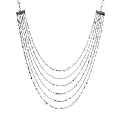 Ig Style Simple Style Solid Color Stainless Steel Titanium Steel Plating Chain Necklace