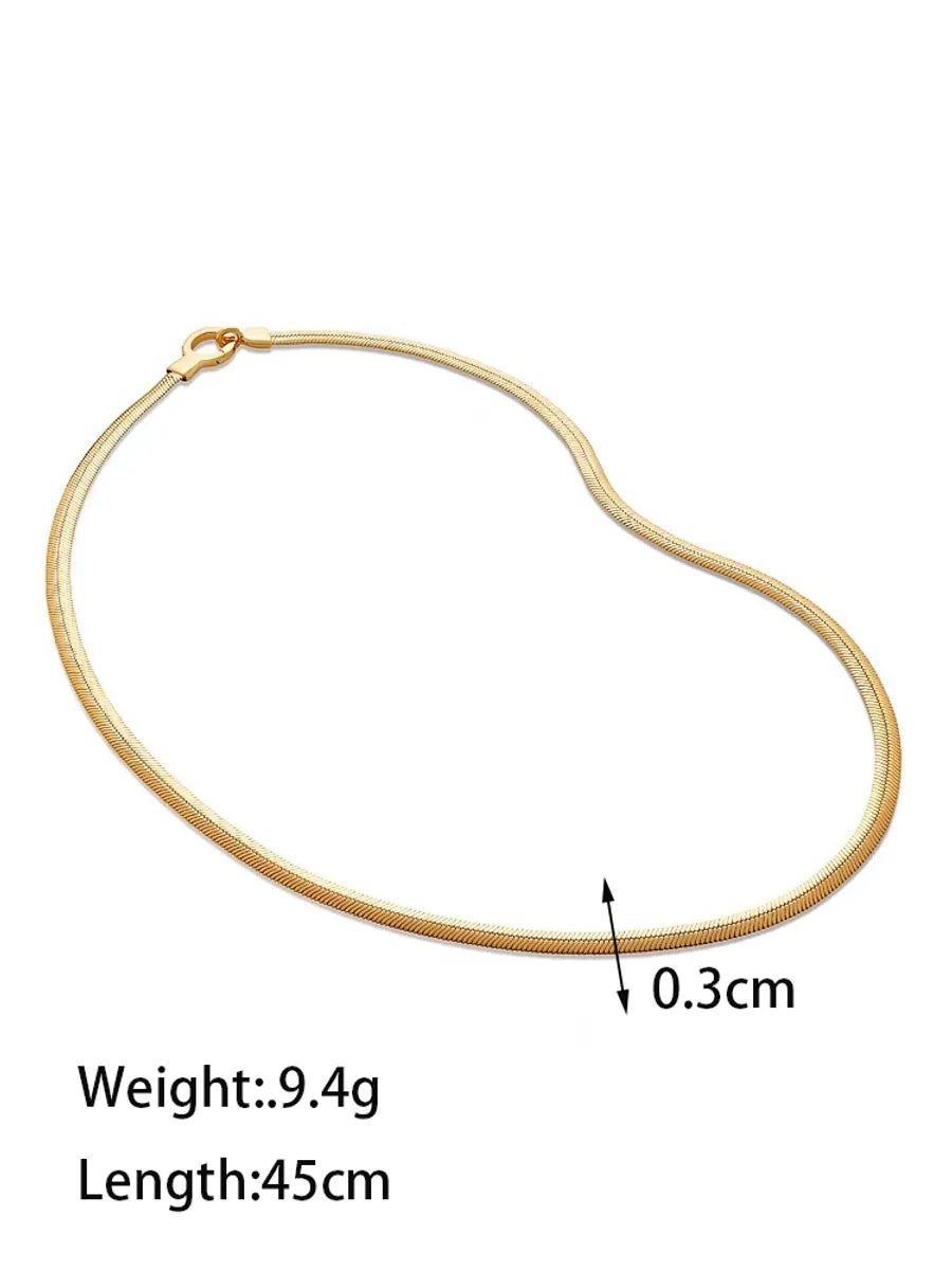 Ig Style Simple Style Solid Color Sterling Silver Plating 18k Gold Plated Necklace