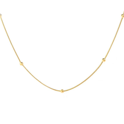 Ig Style Simple Style Solid Color Titanium Steel Plating 18k Gold Plated Necklace