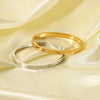 Ig Style Simple Style Square Stainless Steel Plating Inlay Zircon 18k Gold Plated White Gold Plated Bangle