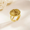 Ig Style Simple Style Sun Star Moon Titanium Steel Plating Open Rings
