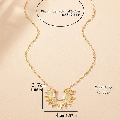 IG Style Simple Style Sun Zinc Alloy Plating Women's Necklace