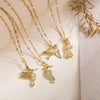 Ig Style Simple Style Woodpecker Bird Stainless Steel Copper Gold Plated Zircon Pendant Necklace In Bulk