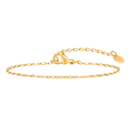 IG Style Solid Color 201 Stainless Steel 18K Gold Plated Bracelets In Bulk